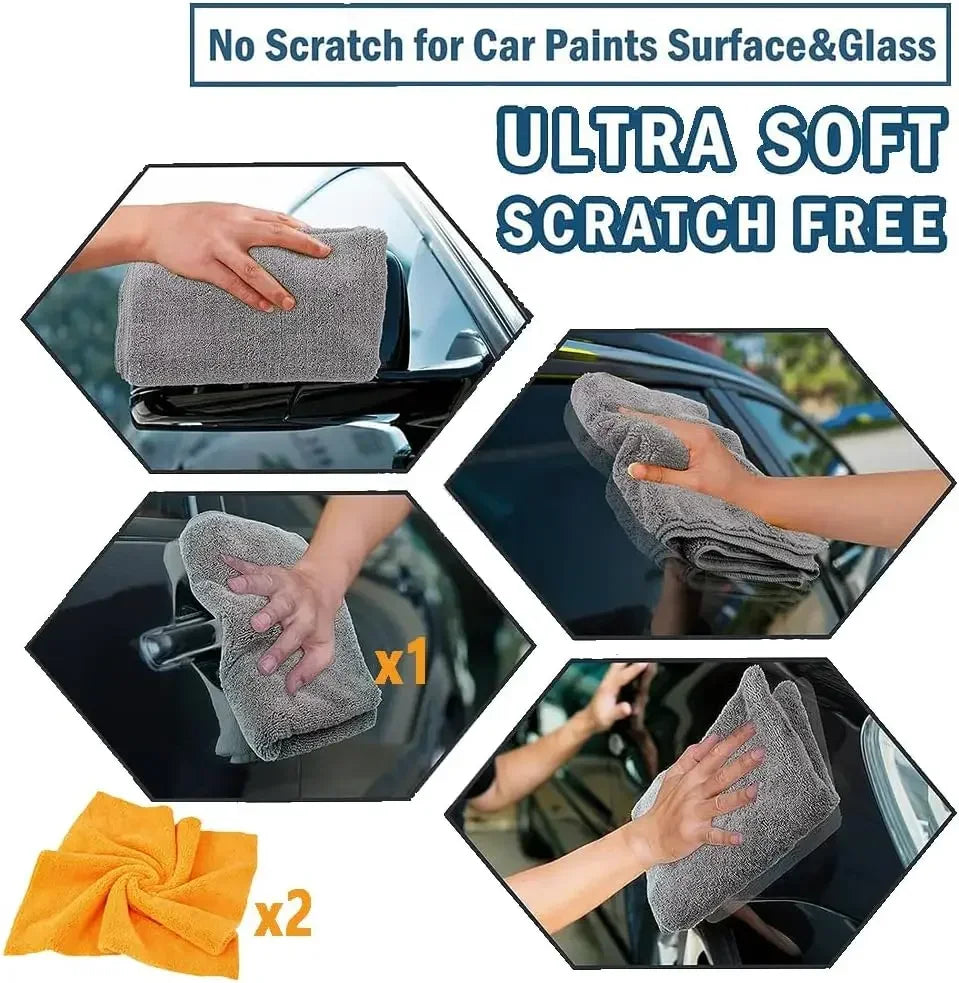 Car Detailing Brush, Sponge, and Towel Kit